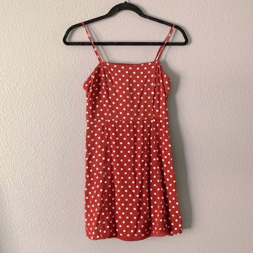 Sky and Sparrow | Red and white polka dot, tank top dress. Size Small